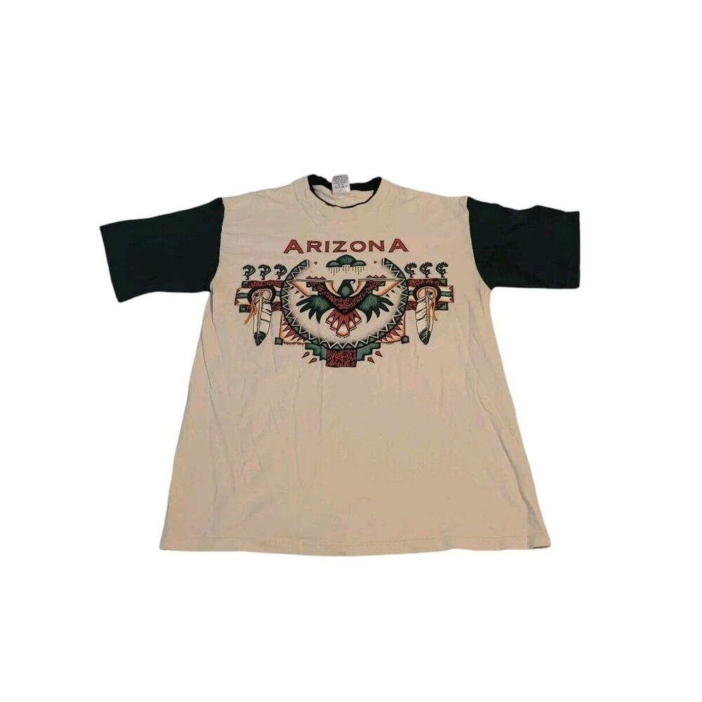 Vintage H.L. Miller Arizona T Shirt Medium Graphic Print Western Single Stitch